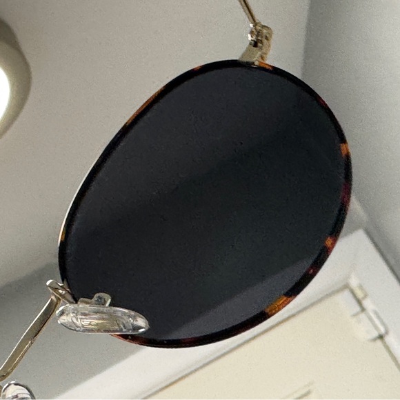 Sojos Sunglasses gold tortoise front polarized round - Picture 11 of 11